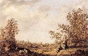 Aelbert Cuyp Meadow with Cows and Herdsmen